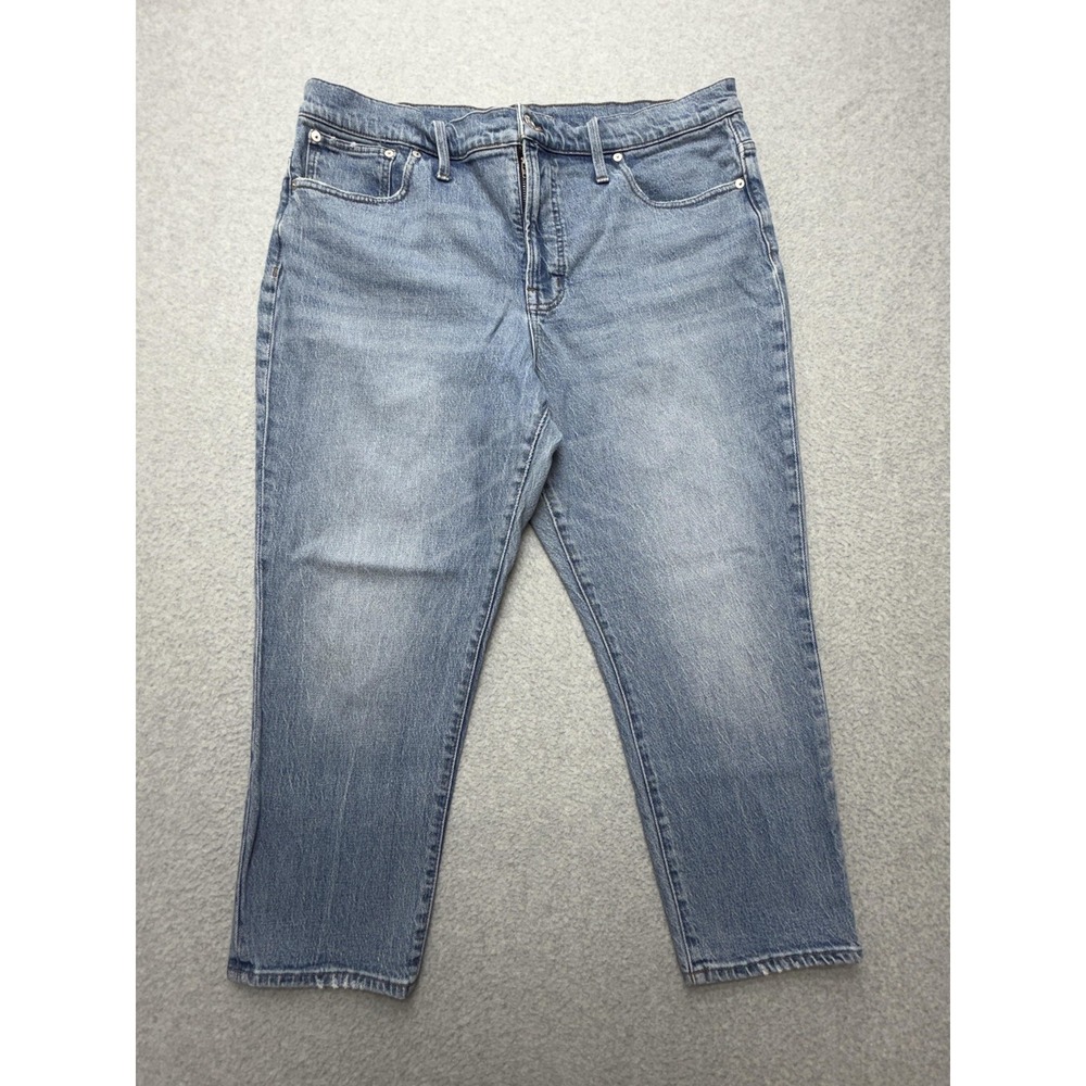 Madewell The Perfect Vintage Jean‎ Womens 33P Blue Light Wash High Rise Straight